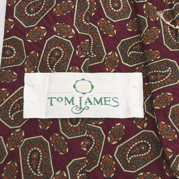 TOM JAMES 100% Silk Dress Neck Tie 56.5" x 3.5" - Picture 4 of 4